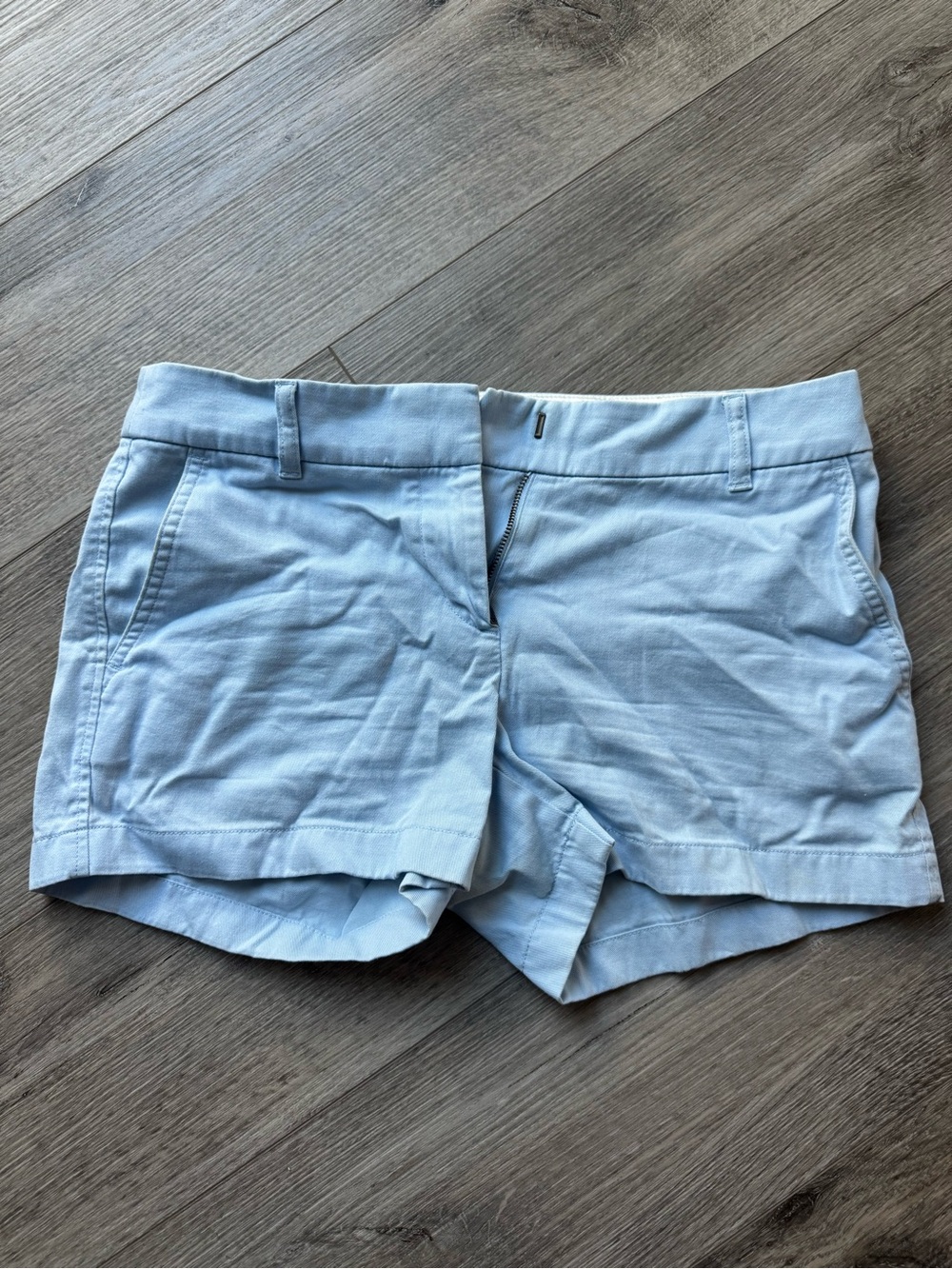 J. Crew Pale Blue Cotton Chino Shorts